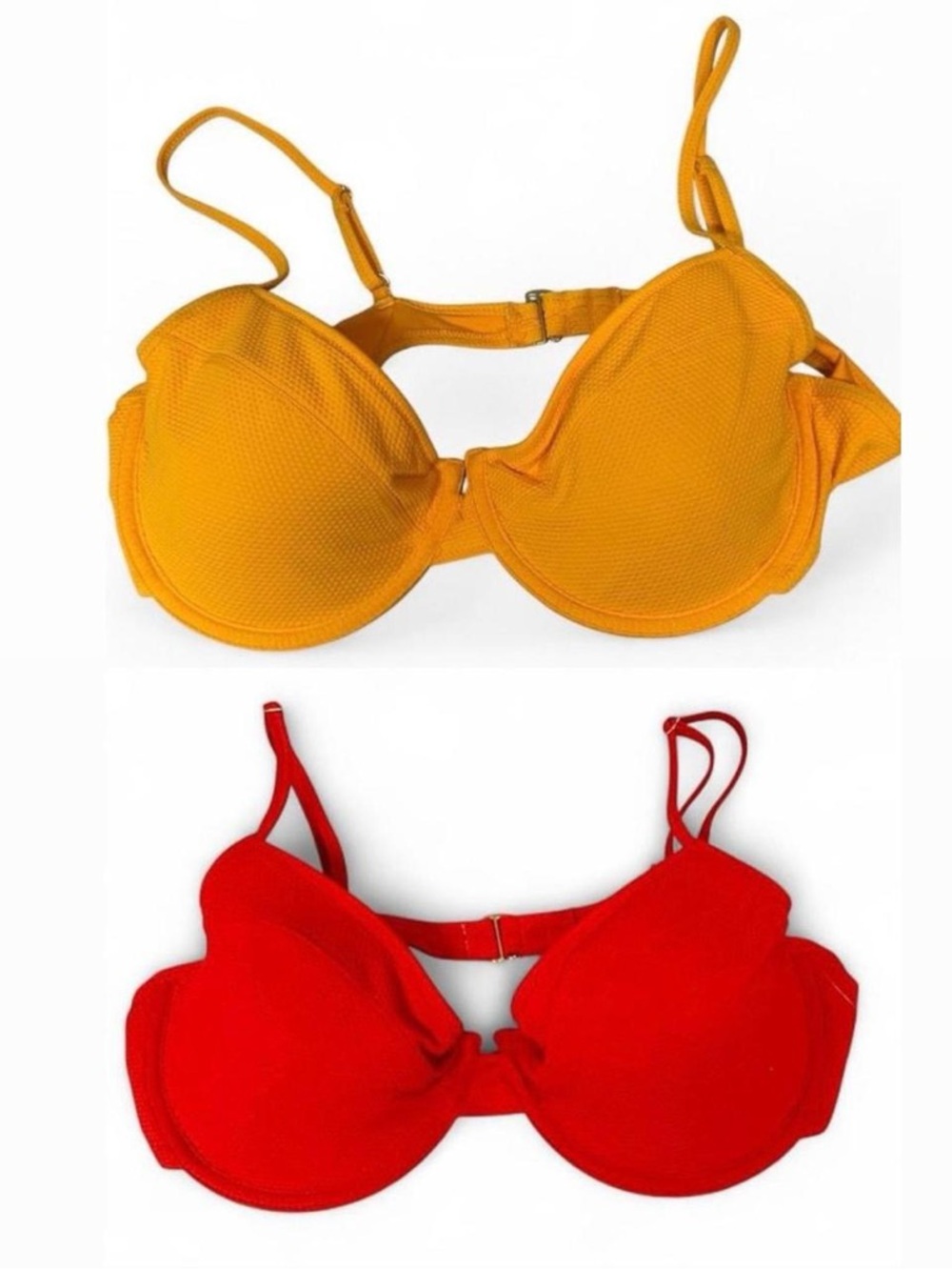Old Navy Yellow and Red Padded Underwire Bikini Duo, size XL.